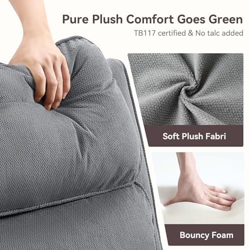 Susalt Lift Chair, Power Lift Recliner for Elderly/Post-Surgery Recovery, Electric Lift Reclining Chair with Cup Holder, 90°- 155°Adjustable Backrest Fabric Recliner,Living Room Lift Chairs, Gray 6