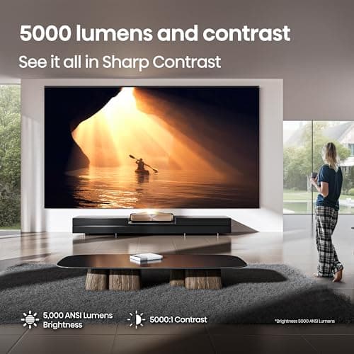 Hisense L9Q Ultra Short Throw Triple Laser Projector, 4K UHD, 5,000 Lumens, 5000:1 Contrast, 80” - 200”, Dolby Vision & Atmos, IMAX Enhanced, Google TV, Pantone Validated, Tuned by Devialet 7