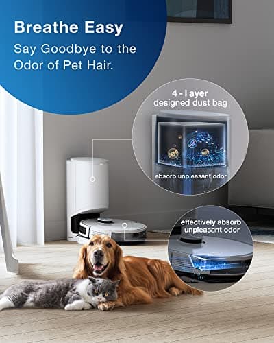 ECOVACS DEEBOT N10 Plus Robot Vacuum and Mop Combo with Auto-Empty Station, Hands-Free Cleaning for 60 Days, 3800Pa Suction, 330mins Max Run-time, Precision Mapping with Lidar & dToF Sensors, White 6