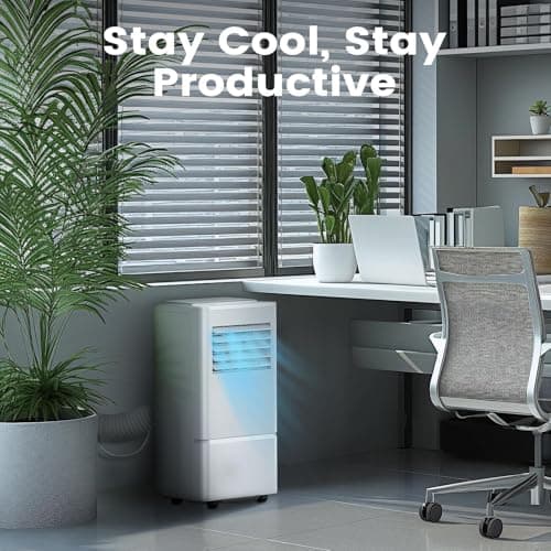 Air Choice Portable Air Conditioner, 10000 BTU Air Conditioner Portable for Room Up to 450 Sq.Ft, Remote Control, 24H Timer, Dehumidifier & Fan Modes, 3-in-1 AC Unit with Window Kit for Home Office 7