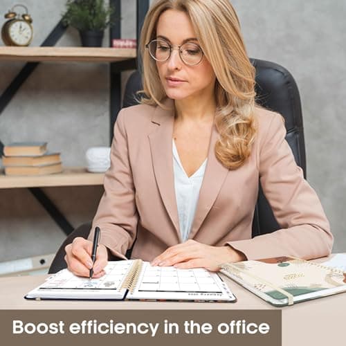 2025 Planner, Weekly and Monthly Planner, 12 Month (Jan 2025 - Dec 2025), Hardcover 2025 Calendar Planner Book with Monthly Tabs, Inner Pocket, Spiral Bound, Perfect for Office Home School Supplies - A5 (6.3" x 8.5"), Petals 7