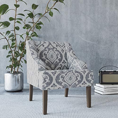 HomePop Velvet Swoop Arm Accent Chair, Suri Blue 5