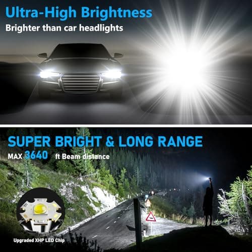 Flashlights High Lumens Rechargeable, 10000LM LED Super Bright Flash Light, Zoomable Linternas with LCD Digital Display, 5 Mode, Waterproof, Powerful Tactical Flashlight for Emergencies Camping Gift 5
