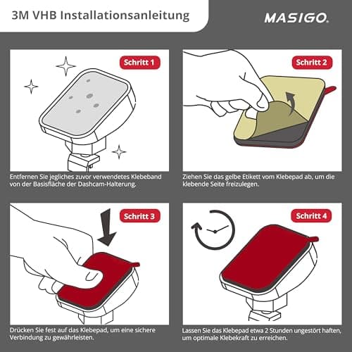 Double-Sided Adhesive Pads & Electrostatic Film for Dash Cam – High-Bond Mounting Tape with Static Cling Protector – Secure, Residue-Free Installation for Car Windshields 5