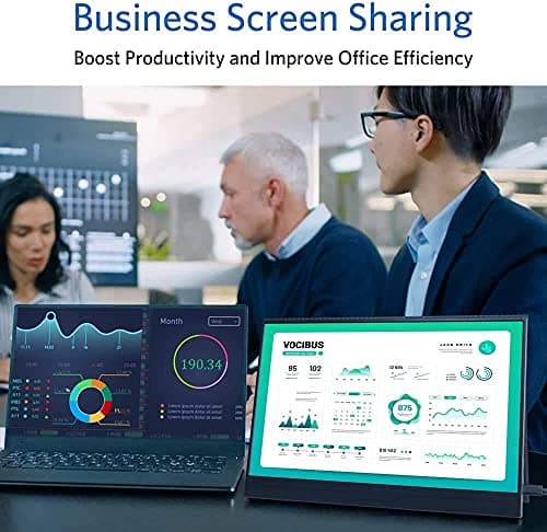 cocopar Portable Monitor 15.6-inch FHD 1080p FHD HDR FreeSync USB-C Computer Display with Dual Type-C Mini HDMI for Laptop PC Mac Surface Xbox PS4/5 (Renewed) 6