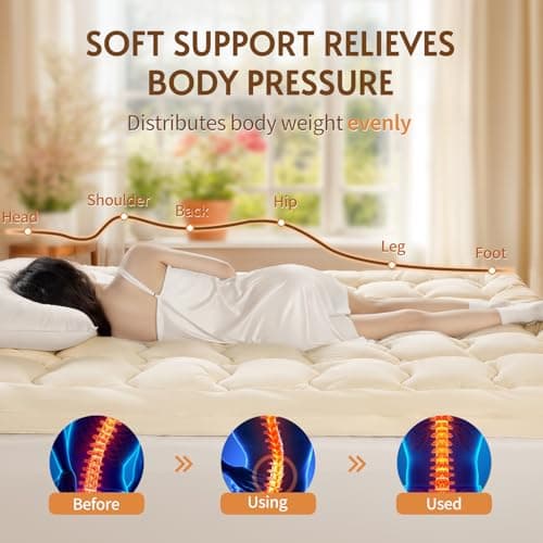 9 lbs Wool Mattress Topper - 80"x80" 5