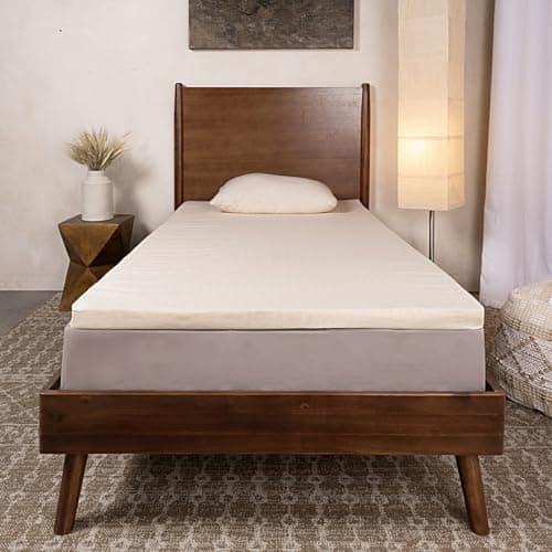 Foamma Dunlop Organic Latex Mattress Topper - Queen - Medium-Firm Foam Topper Made from 100% Organic Latex Foam - GOLS Certified, Durable, Cooling, and Breathable