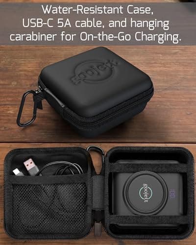 goojett 5-in-1 Wireless Portable Charger: 4 Built-in Cables, USB-C 10000mAh Digital Display + Flashlight, Power Bank - External Battery Pack Compatible with iPhone, Samsung, iPad. Batería Portátil. 6