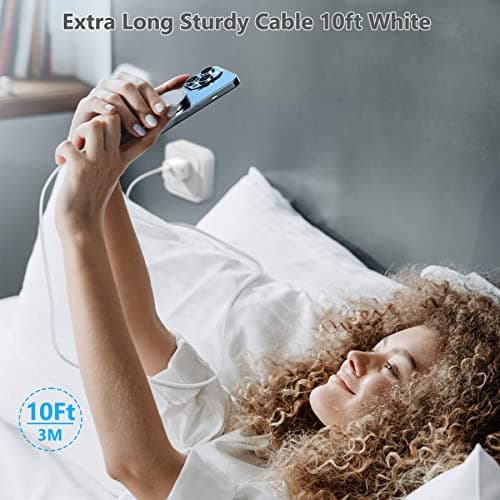 ZEROLEMON Magnetic Wireless Charger [10ft], Compatible with Mag-Safe Charger, Fast Wireless Charging Pad for iPhone 17 Pro Max, iPhone 17/17Pro/16Pro/16E/16/15 Series, iPhone Air, AirPods - White 6