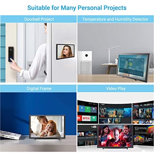 ELECROW 8" Portable Monitor, 1280x800 Mini Non-Touch Capacitive Monitor with HD Port Compatible with Raspberry Pi, LCD Display Built-in Dual Speakers VESA Mount for Windows 11/10/8/7, Game Consoles 5