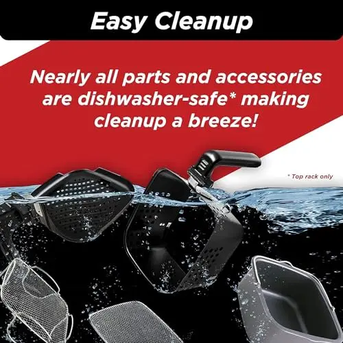 Nuwave Brio 6-Quart Digital Air Fryer Including Non-Stick Baking Pan and Stainless-Steel Cooking Rack (6-Quart + Gourmet Kit), Black 8