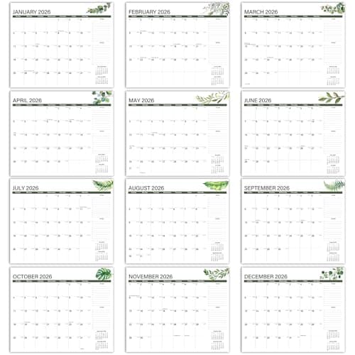 GuassLee 2026-2027 Magnetic Calendar for Refrigerator - Aesthetic Magnetic Calendar for Fridge Runs from Jan. 2026 to Jun. 2027, 18 Monthly Refrigerator Planner for Easy Organizing, 14"x 11.5" 6