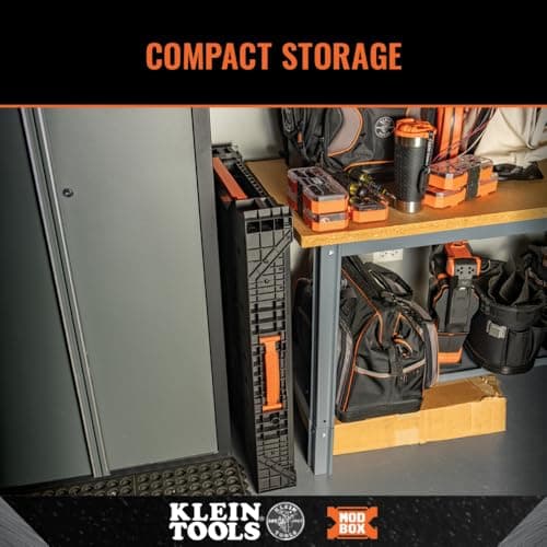 Klein Tools 54410MB MODbox Work Bench, Folding Work Table, Lightweight Portable Workstation, 1000-Pound Capacity, 39.25 x 23.75 x 30.9-Inch, Compatible with MODbox Rail System 4