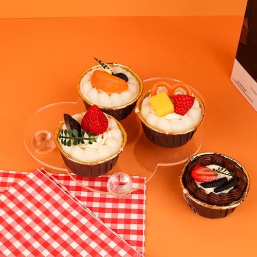 Oraony Clear Acrylic Display Tray, Small Acrylic Riser Stand Trays for Organizing for Bathroom, Candle, Cosmetic, Table, Bar, Vanity, Sink, Perfume (7.8"x 6") 5