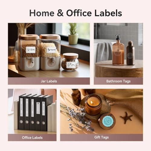 NIIMBOT B21 Label Maker Machine with Tape, 2 Inch Portable Sticker Printer Thermal Labeler for Gift Jar Candle Address Labels for Home Office Business Organization, Supports Mobile & PC, Red 6