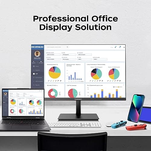 Viewedge 24 Inch Monitor - FHD 1080p 100Hz (Supports 75hz) Computer Monitor 24 inch with Bluelight Filter HDMI VGA Ports, 100x100 mm Wall Mountable 6