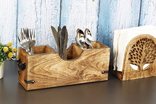 Mother's Day Gifts Tree of Life Wooden Tissue Paper Holder with Full Size Decorative Napkin Stand Tissue Paper Organizer for Home & Kitchen Dining Table Stand | Farmhouse Napkin Holder 6