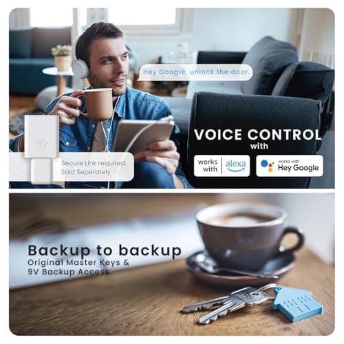 Lockly Access Touch, 3D Biometric Fingerprint Sensor, Retrofit Smart Lock, Turn Any Deadbolt Into a Smart Lock (Satin Nickel) 6