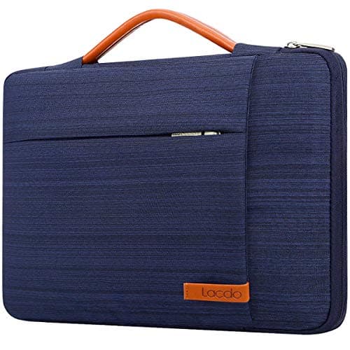 Lacdo 360° Protective 14 Inch Laptop Sleeve Case for HP Lenovo Dell ASUS Acer Chromebook 14 / HP Stream 14 / Dell Inspiron 14 / Lenovo IdeaPad 14 / Acer Spin 3 /ASUS ZenBook 14 Computer Bag, Blue