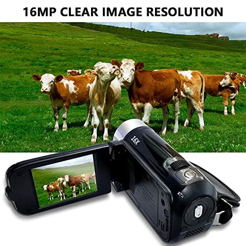 Andoer Portable 1080P High Definition Digital Video Camera DV Camcorder 16MP 2.7 Inch LCD Screen 16X Digital Zoom Built-in Battery 8