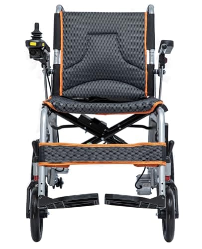 Ulixoria 33 lbs Ultra Lightweight Electric Wheelchair for Adults, Airline Approved Foldable Power Chair with SOS & Mute Button, Portable Motorized Wheelchair with Removable Battery 9