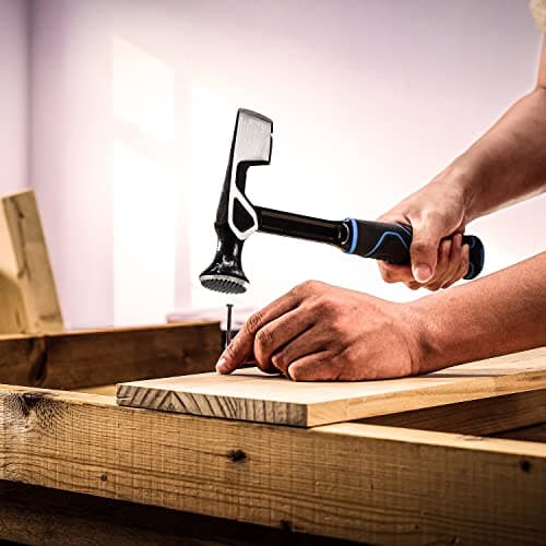 REAL STEEL Drywall Hammer 14 Oz Roofing Hatchet One-piece Forged Milled Face Drywall Ax Wall Board Tool 0521 8