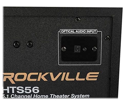 Rockville HTS56 1000W 5.1 Channel Home Theater System, Bluetooth, USB, 8" Subwoofer, LED Light Effects, Remote Control, Optical Input, for Movies, Music & Karaoke 8