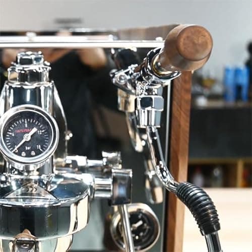 Home/Commercial Semi-Automatic Espresso Machine, Features With E61 Brew Head, a Rotary Pump, And Made From Stainless Steel And Vintage Walnut Wood 5