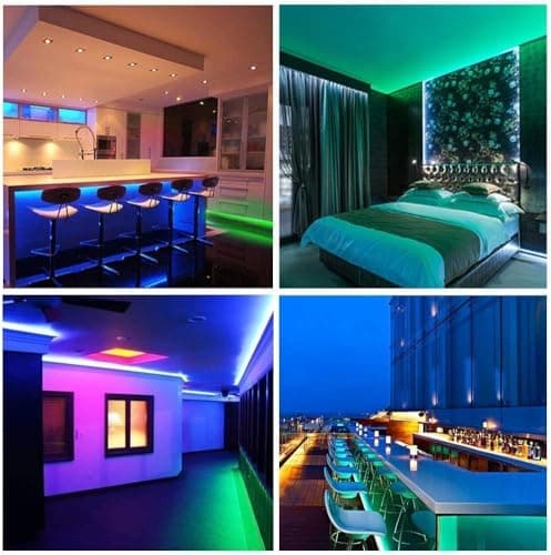 DAYBETTER Waterproof LED Light Strips 66ft, Outdoor LED Strip Lights Color Changing 5050 RGB LED Strip Lights with Remote Control, LED Lights for Indoor Outdoor Use, IP65 (2 Rolls of 33ft) 5