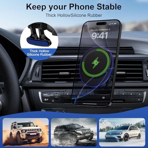 Pixel Wireless Car Mount Charger Magsafe for Google Pixel 10 Pro XL 9 8 7,15W Wireless Car Charger Air Vent Magnetic Android Phone Holder Fast Charging Kickstand for Samsung Galaxy S26 Ultra/S25/S24 5