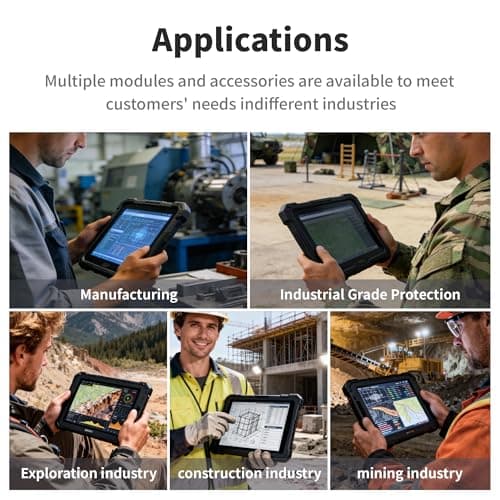 HIGOLE PC Rugged Windows Tablet N4120, 10.1 Inch Win 11 Pro 8GB RAM/128 GB ROM Rugged Tablet Fingerprint 4G LTE GPS 8000mAh/7.6V Battery,WiFi 5 BT5.0 for Enterprise Mobile Field Work 8