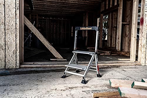 Little Giant Ladders, Jumbo Step, 2-Step, 2 foot, Step Stool, Aluminum, Type 1AA, 375 lbs weight rating, (11902), Silver 23