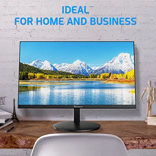 Norcent 24 Inch Computer Frameless Monitor, 75Hz Full HD 1920 x 1080P IPS LED Display, HDMI VGA Port, 178 Degree Viewing Angle Blue Light Filter Function, 100x100mm VESA Mountable, MN24-H 7