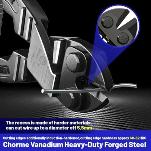 9-inch Mini Bolt Cutters Heavy Duty - Lock Cutter,Fence Cutter,CR-V Steel Blade,Spring-Loaded Design,Soft Grip & Lock for Wires, Chains, Screws, Hardware 5