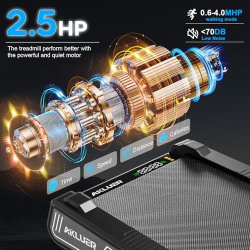 Walking Pad with Incline, Akluer Incline Treadmills for Home, 2.5 HP Under Desk Treadmill Small with Remote Control, Walking Pad Small Treadmill with LED Display 5