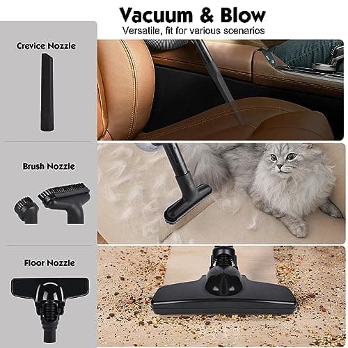 TengXcel Cordless Vacuum Cleaner for Milwaukee 18V Battery, Handheld Vacuum Cleaner for Home Car Hardwood Floor Carpet, Portable Shop Vacuum with Washable HEPA Filter(No Battery) 7