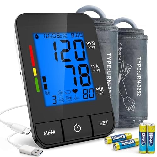 Automatic Upper Arm Blood Pressure Monitor for Home Use with 9-17in & 13-21in L/XL/Extra Large Cuff, FSA&HSA Eligible, Accurate Portable Fit Big Arms BP Machine