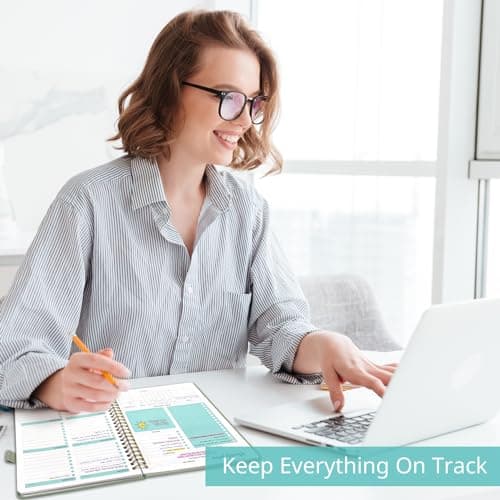 Undated Weekly Planner, Weekly To Do List Notebook with Goal & Habit Tracker Organizer, A5 Weekly Planner Notebook with Spiral Binding, 6.1" x 8.2" - Green 5