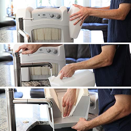 Vornado Evap40 Evaporative Humidifier with Adjustable Humidistat, 4-Gallon Capacity for Large Room Coverage up to 1,000 sq ft, 3 Speed Settings, Easy to Clean Dual Tank 6