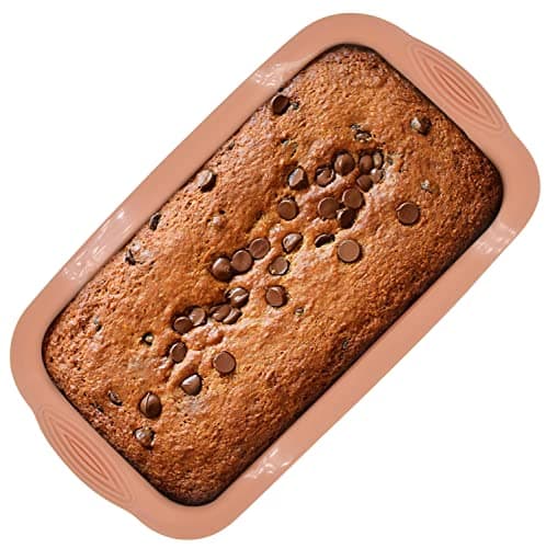 Baocuan 3 pack Silicone Bread Loaf Pans - Baking Mold For Baking Cakes,Brownies,Long loaf of bread Cheesecakes,Homemade Cakes Breads,Meatloaf,Ice brickand and More Set of 3 colors 6