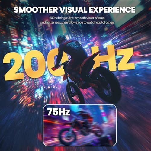 CRUA 27" Curved Gaming Monitor, 180Hz/200Hz FHD 1080P VA Screen 1500R Computer Monitors, 1ms(GTG) with FreeSync, Low Motion Blur, DisplayPort, HDMI, Support Wall Mount Install- Black 6