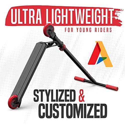 ARCADE Rogue BMX Pro Scooter - Skatepark Tricks for Kids & Pre Teens Ages 7+ - Beginner Stunt Scooter for Boys & Girls - Monopatin (Red/Black) 5