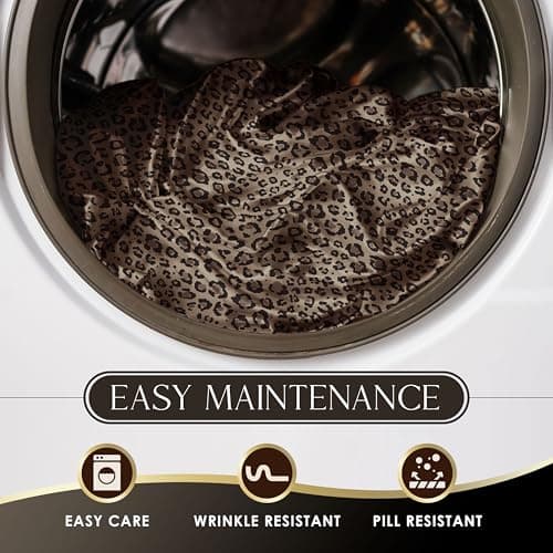 2 Pack Standard Pillow Cases – Silky Smooth Pillow Covers – Satin – Great for Hair & Skin – Luxury – Satin Pillowcase - Set of 2 – Leopard 6