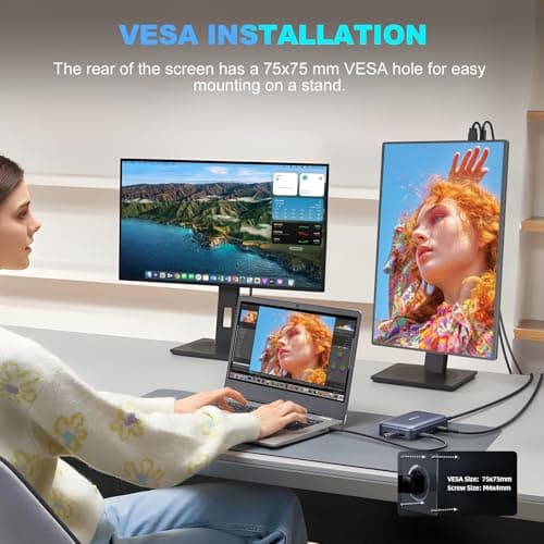 COOLHOOD 15.6" Portable Monitor,FHD IPS 1080P Laptop Monitor USB C HDMI Gaming Ultra-Slim Screen w/Invisible Stand & Speaker,Plug&Play,External Monitors for Laptop 7