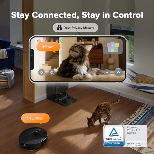 roborock Qrevo Master Robot Vacuum and Mop Combo, 10,000Pa Suction, FlexiArm Design Side Brush & Mop, Auto Mop Washing & Drying, Self-Emptying&Refilling, Dock Self-Cleaning, Obstacle Avoidance, Black 7