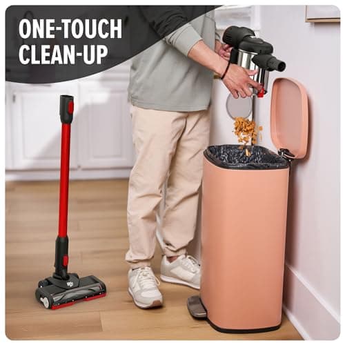 Dirt Devil Self-Standing Cordless Stick Vacuum Cleaner with Included Tools, for Carpet and Hard Floors, Lightweight Design, Powerful Suction, LED Headlights, BD57000V, Black 8