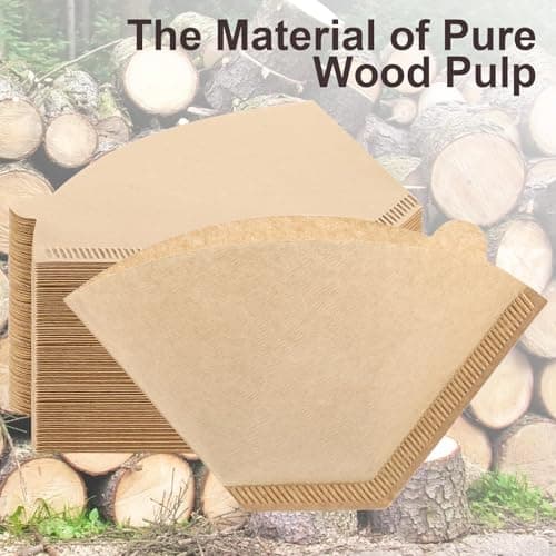 200 Count Coffee Filter #2, 2 Coffee Filters Cone Unbleached Disposable Coffee Filters 2 Cone Paper Fits for Drip and Compatible with Pour Over Coffee Maker(2-6 Cup) 7