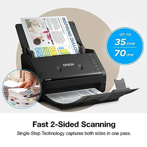 Epson Workforce ES-400 II Color Duplex Desktop Document Scanner for PC and Mac with Auto Doc Feeder (ADF), Image Adjustment Tools 5
