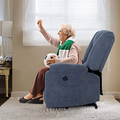 CDCASA Power Lift Recliner Chair with Massage and Heat for Elderly, Microfiber Fabric Electric Lift Recliner Chairs for Seniors Home Living Room, Side Pockets,USB Port,Remote Control, Midnight Blue 10