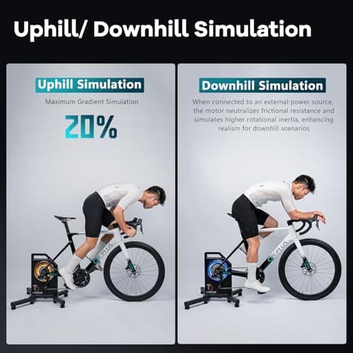 CYCPLUS T2 Smart Bike Trainer – 2200W Brushless Motor, 20% Gradient Simulator, BLE & ANT+ Dual Mode, Virtual Shifting, Triple Silent Design for Realistic Indoor Cycling(2025 Upgrade) 7